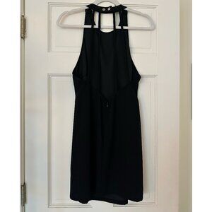 Strappy Open-Back Halter Mini Dress